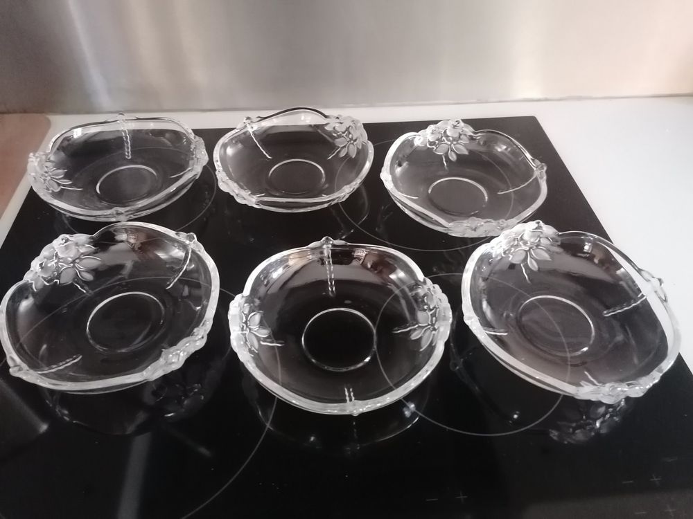 VALICLUD 2er Set Dessertteller Klarglas - Runde Untertassen Für Vorspeisen