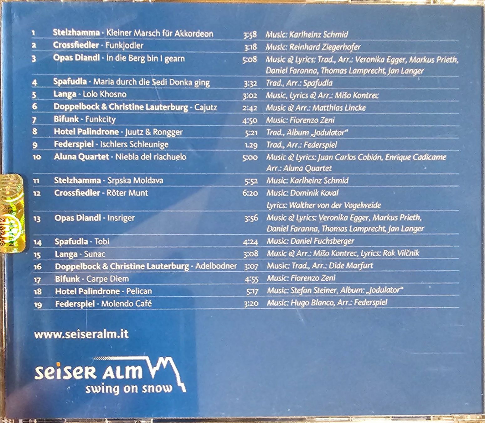 CD: Various - Seiser Alm - Swing on Snow - Winter 2012 – Usato da Wahlen b. Laufen venduto da Cg10 1