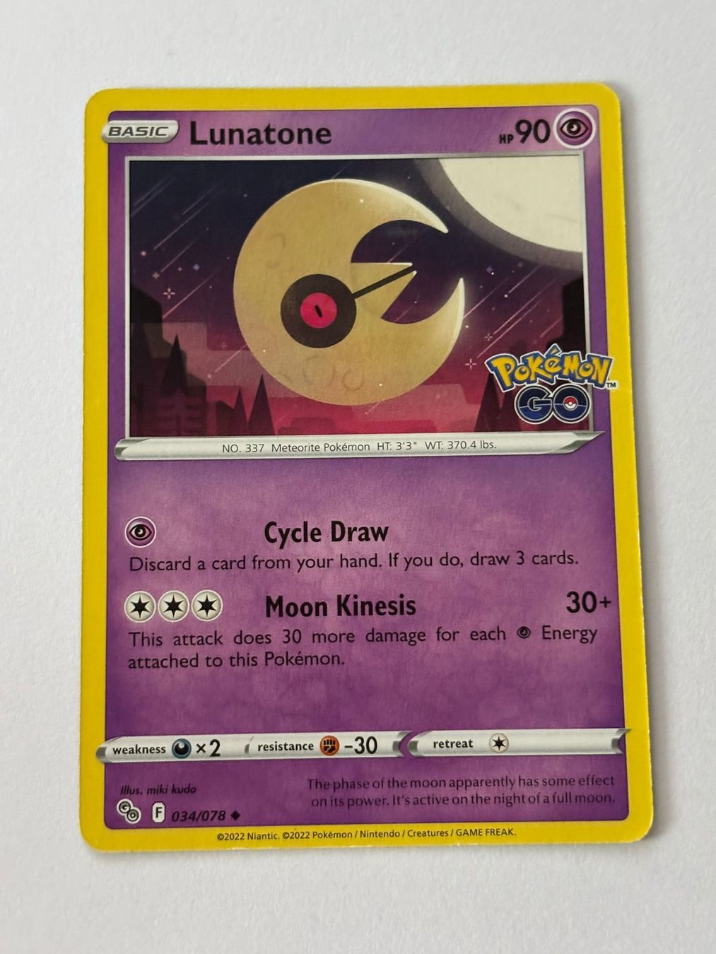 Pokémon Carte collezionabili: Pokemon-Karte Lunatone 034/078 – Usato da Herisau venduto da Seyashop1