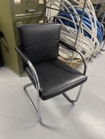 Freischwinger Stuhl Metall schwarz gebrauchter Zustand
