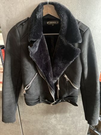Zara Kunstlederjacke, Winterjacke, Gr. XS