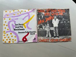 IAN DURY rare tolle Singles Single Kult label Stiff records