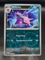 Nidorino [Reverse Holo] #33 MEW 151 NM / 🇬🇧