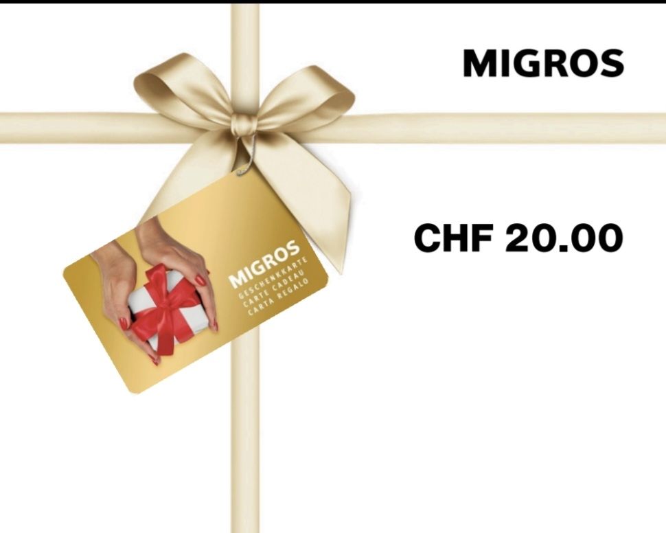 Gutscheine: Migros digitale Geschenkkarte CHF 20.00  – Neu und originalverpackt aus Schübelbach von jes_y99y