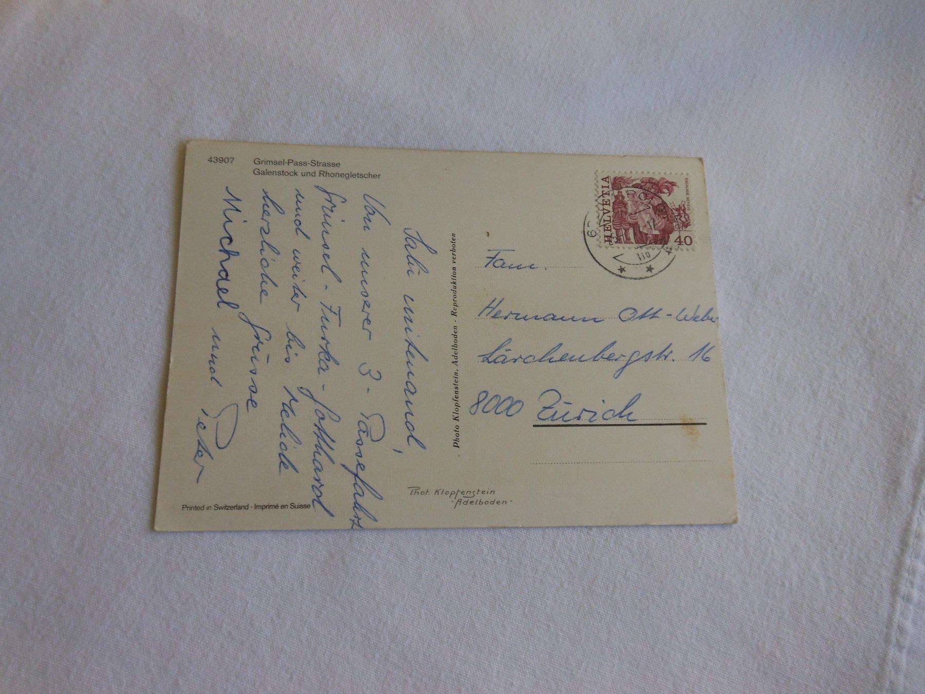 Cartoline postali: Alte Ansichtskarte Grimselpass mit Bus, ca. 1970er Jahre – Usato da Stäfa venduto da Espressa 1
