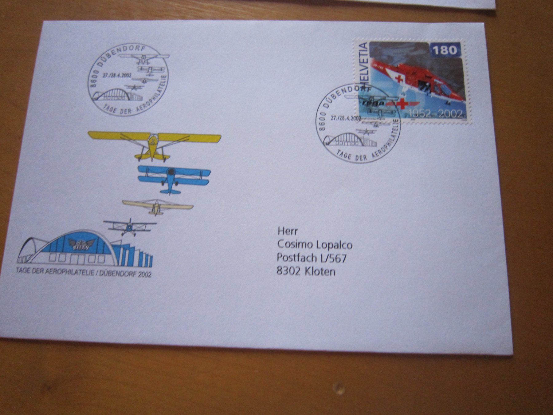 Alle Briefmarken: S2 Schöne Briefe 50 Jahre REGA 2002 – Gebraucht aus Giubiasco von sal_9j6w 4