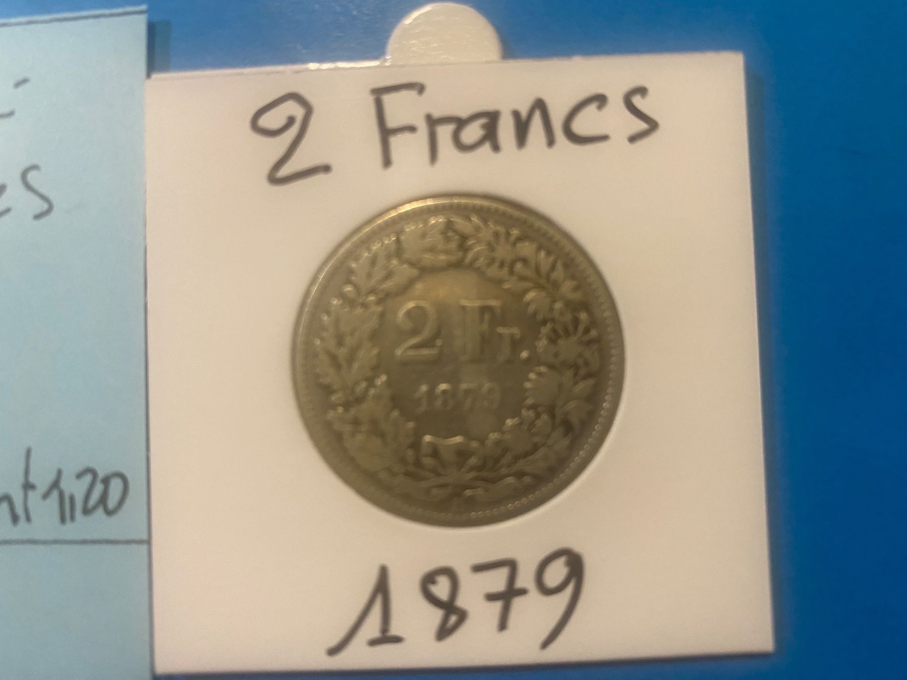 Alle Münzen: SUISSE : 2 FRANCS 1879 - Bon Etat – Gebraucht aus genève von GEnumist 1