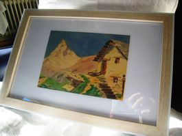 Orig. Aquarell Gebiet Matterhorn *Adolf Reichenstein*