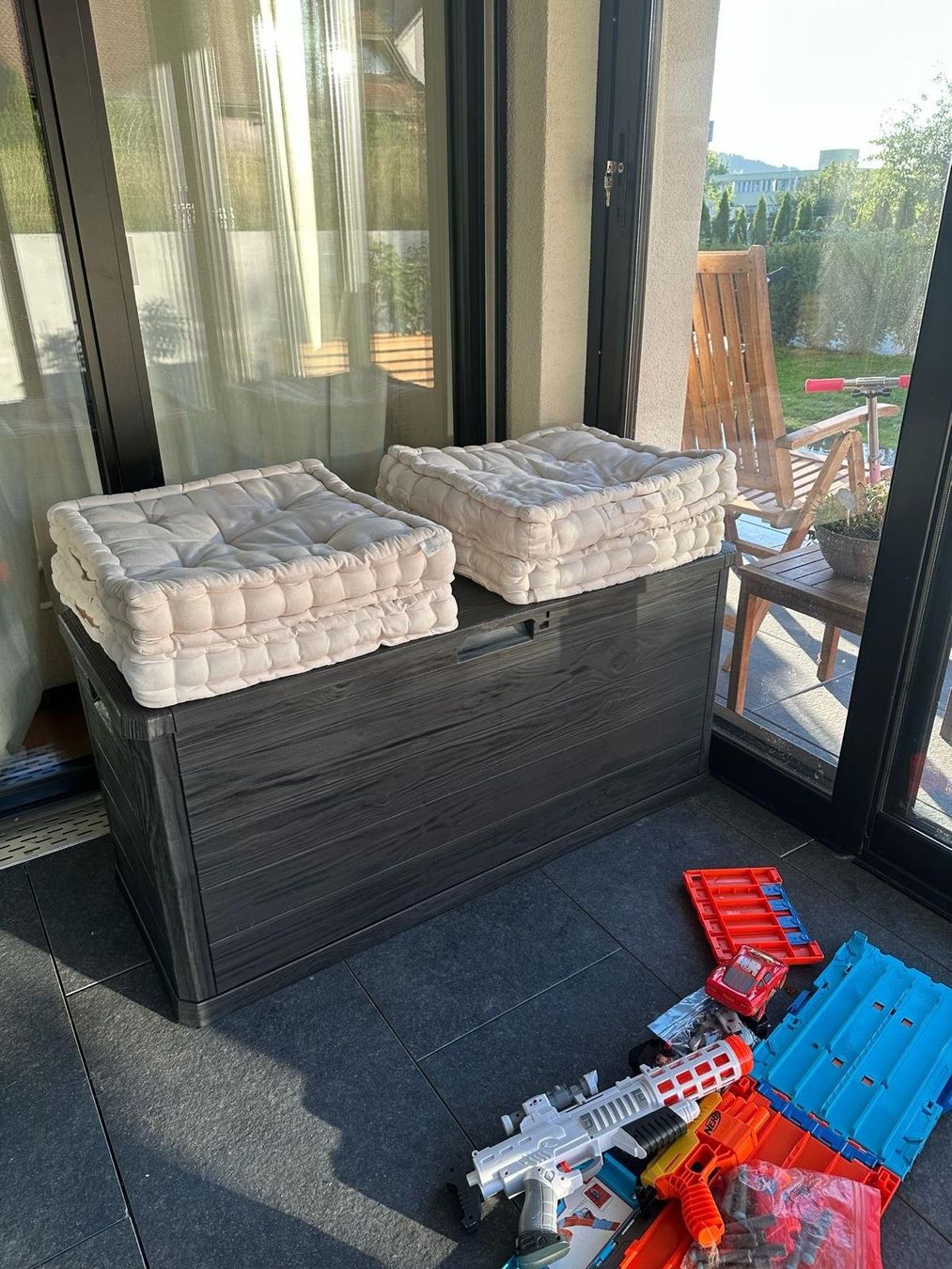 Box contenitori: Aufbewahrungsbox für Balkon oder Terrasse – Usato da Kriens venduto da tom_hjc5