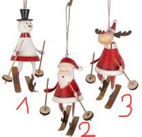 Baumschmuck Weihnachts Ski-Langläufer 15cm Holz/Metall