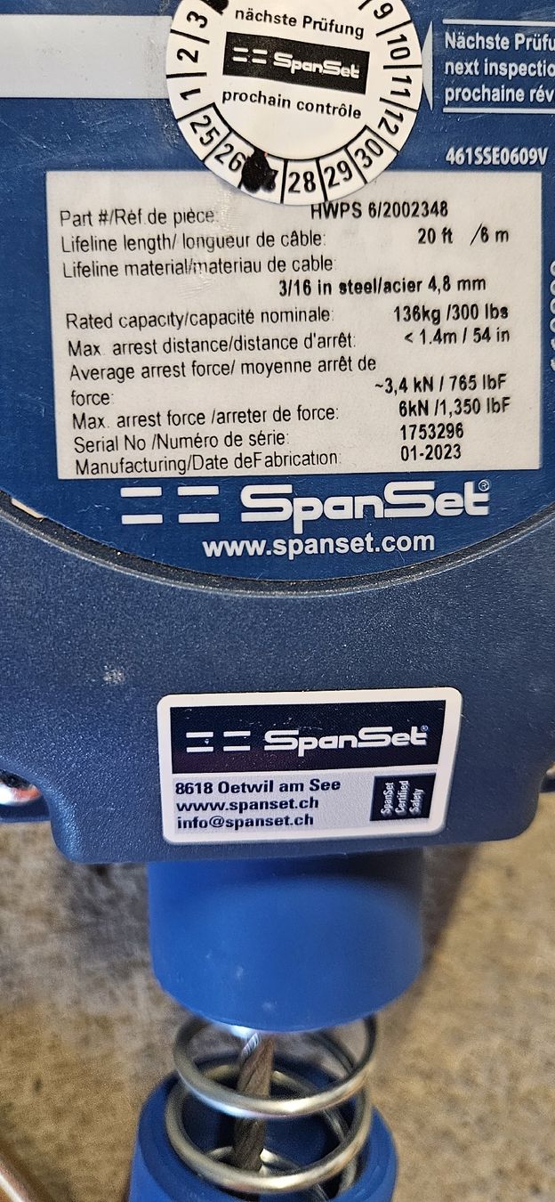 Attrezzatura da arrampicata: SpanSet Auffangrollensystem Hochsicherheitsgerät  – Nuovo (secondo la descrizione) da Baar venduto da Vel...Baar45 1