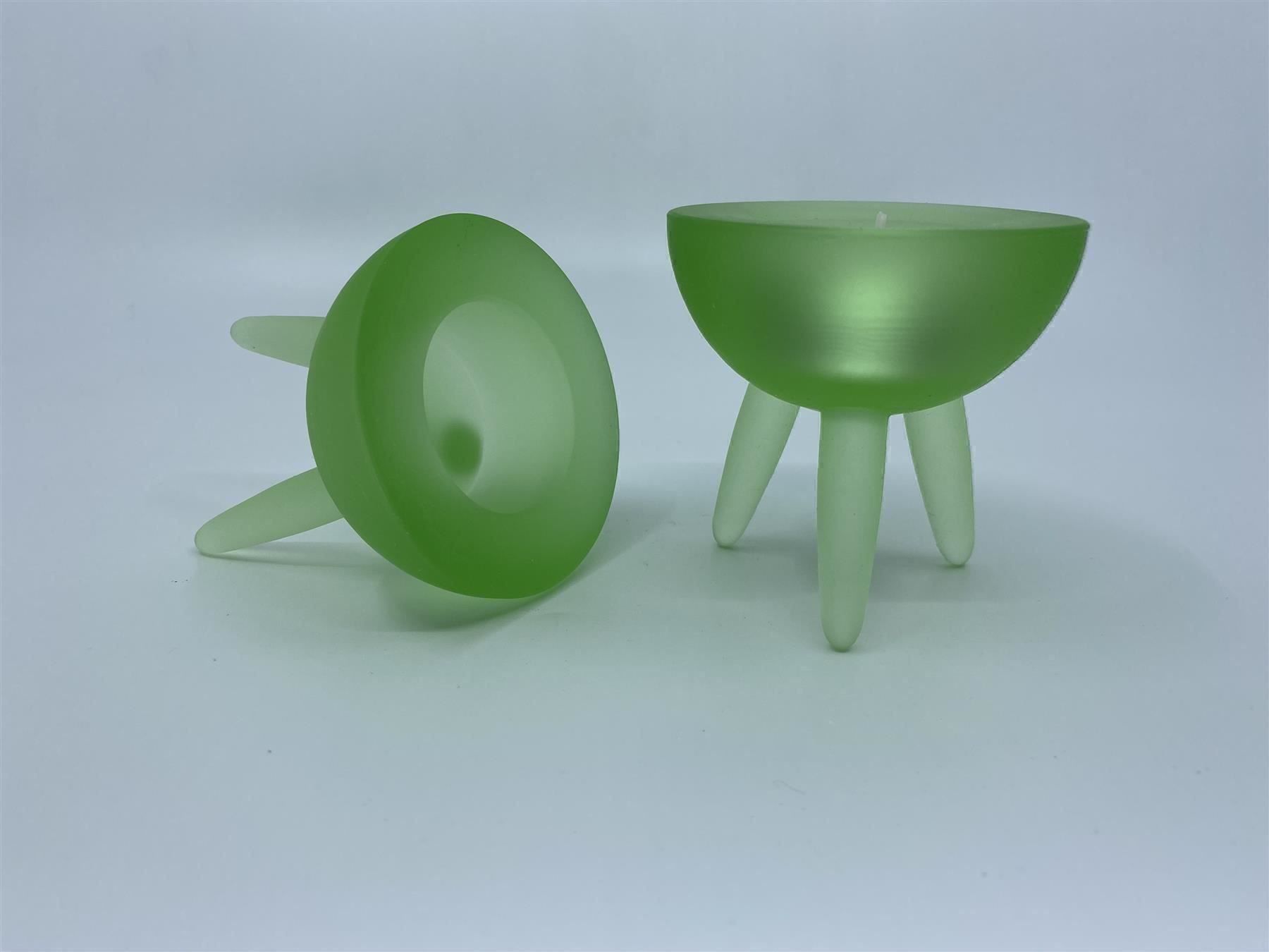 Portacandele: Teelichthalter aus Glas in Grün – Usato da Langwiesen venduto da rtWebshop 3