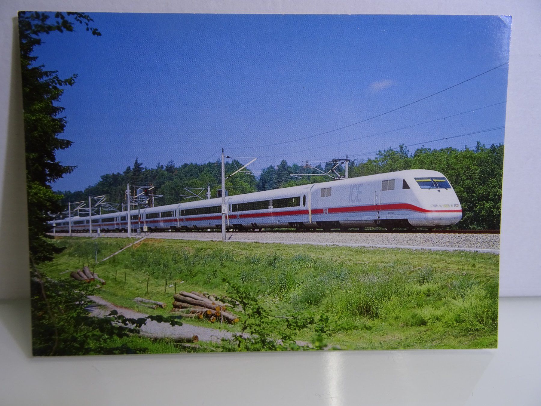 Ansichtskarten: Ansichtskarte "DB ICE 401 057 " ICE 597 Lessing 11.7.1991 – Gebraucht aus Teufen AR von Brandan2171