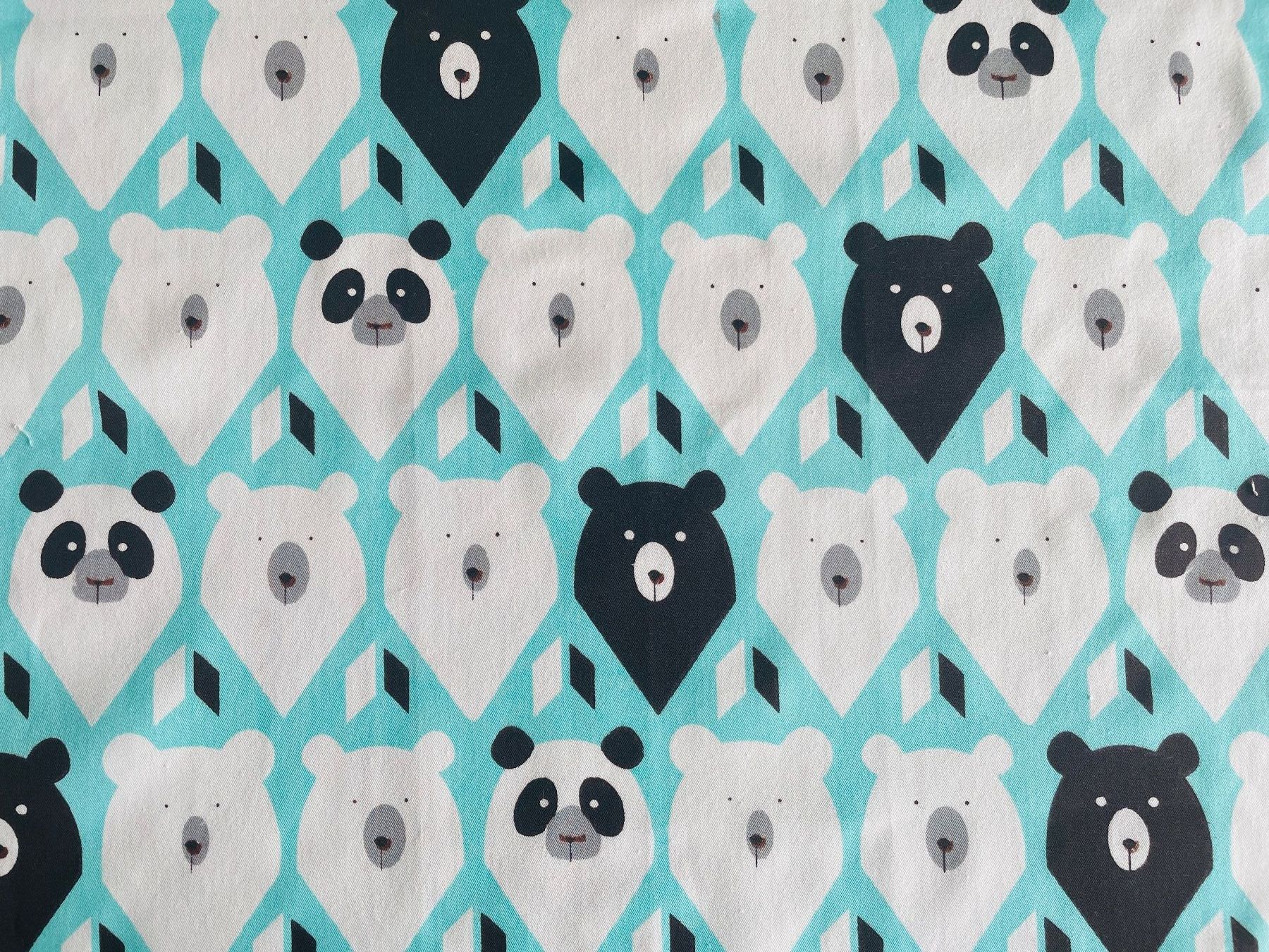 Tessuti: 2 Fat quarter/Coupons patchwork & couture - Ours et Panda – Nuovo e nell'imballaggio originale da Gland venduto da san_xz5j 1