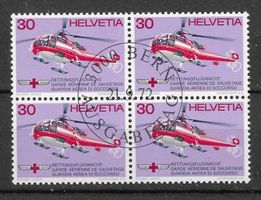 Timbres Suisse: Bloc de 4 1972 N°518 avec gomme