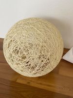Deckenlampe, 30cm, beige, geflochten