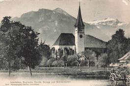 Interlaken (BE) – Englische Kirche mit Blick auf Sulegg