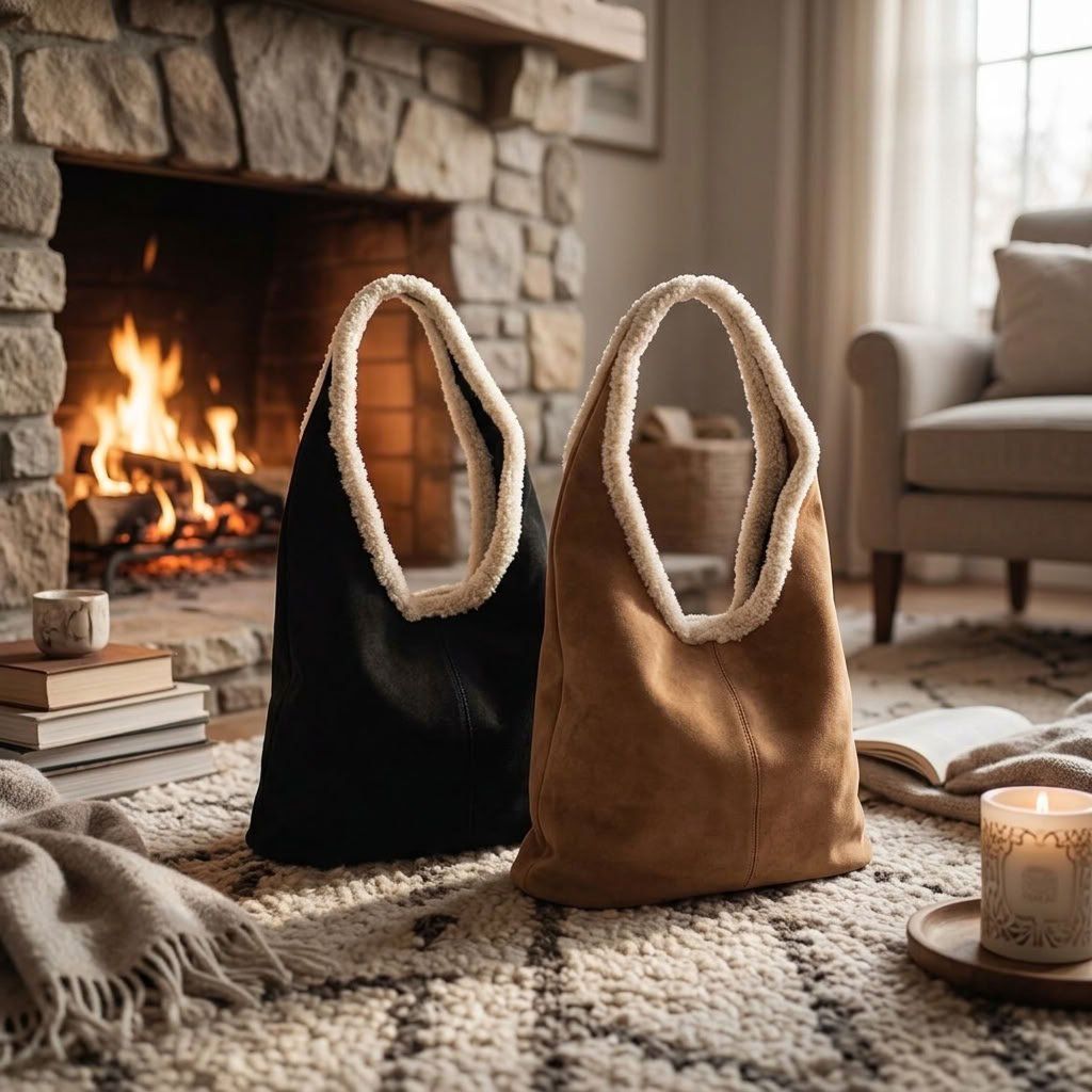 Borse da donna: Hobo-Tasche in Wildlederoptik mit Teddyfutter – Nuovo e nell'imballaggio originale da Diegten venduto da Jus_nooo 3