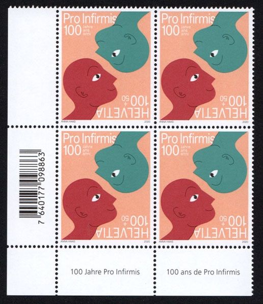 Alle Briefmarken: Viererblock Pro Infirmis** – Neu (gemäss Beschreibung) aus Dottikon von haeusibuh5