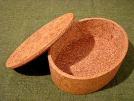 Kork Dose Schmuck Box Case Schatulle Deckel oval MAXI B)