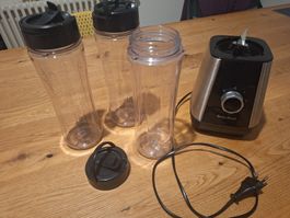Betty Bossi Mixer und 3 Becher mit Deckel