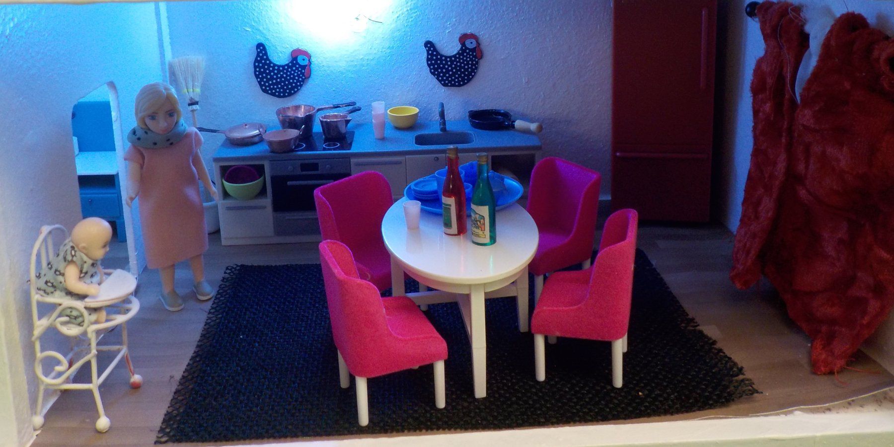 Lundby Case e mobili per bambole: Lundby Puppenhaus voll eingerichtet mit Licht – Usato da Muri b. Bern venduto da Salobre 6
