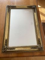Antiker rechteckiger Wandspiegel Gold Jugendstil