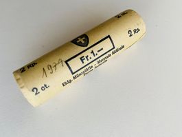 1974 Rolle 2 Rappen Original Verpackung selten Kat. 100.-