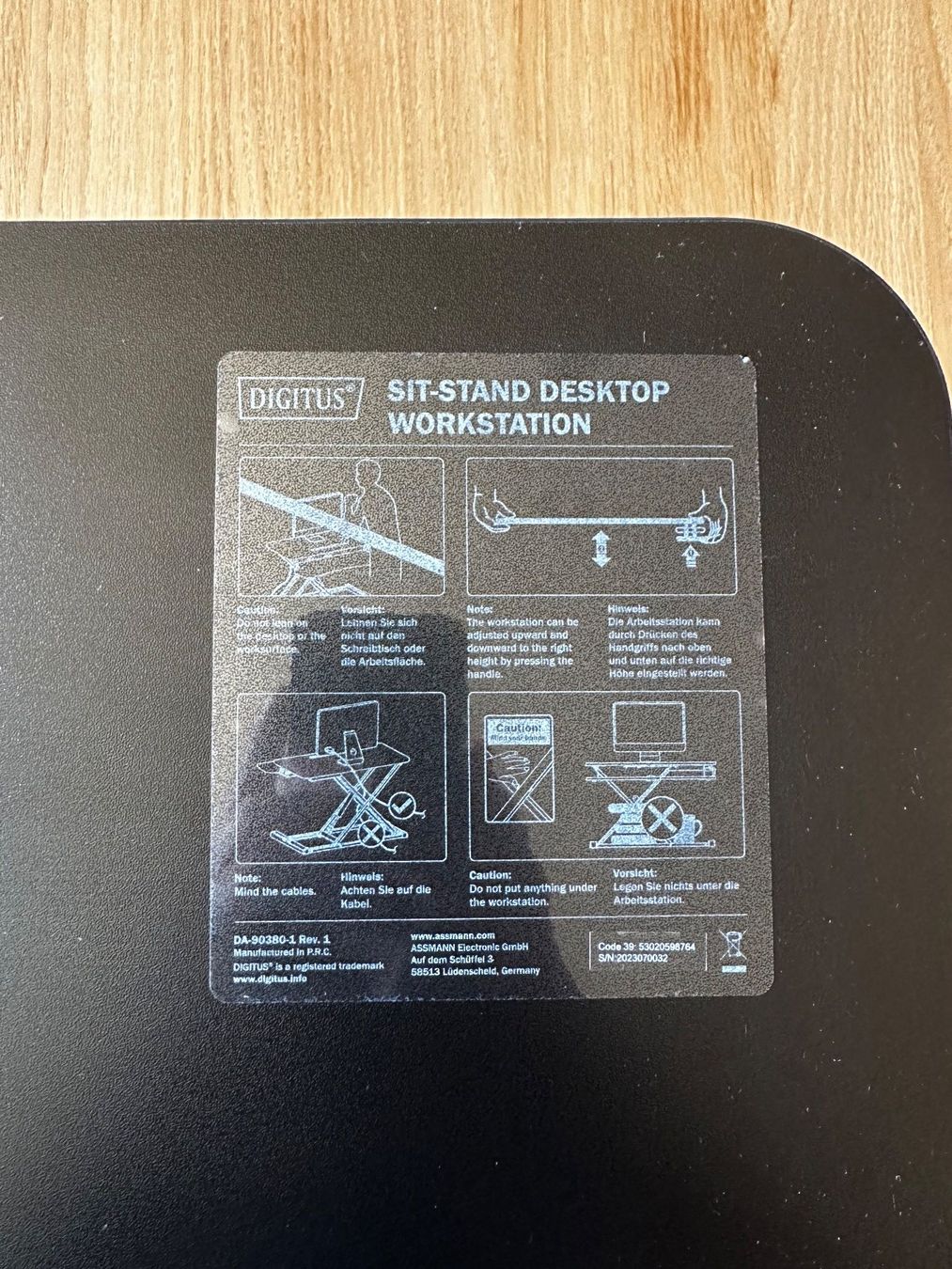 Bureaux: DIGITUS Stand/Sit Desk Converter – D'occasion à Zürich par shobuxtreme 3