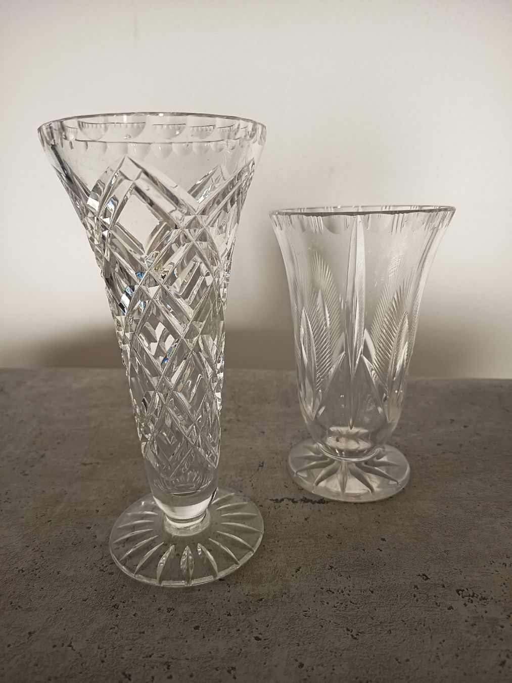 Vasi & Recipienti: Glas Vasen Geschliffen 2 Stück  – Usato da Wangen b. Olten venduto da crea_look