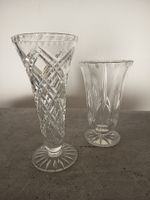 Glas Vasen Geschliffen 2 Stück 