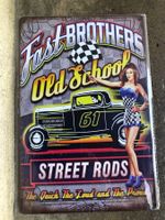 Fast brothers old school street rods pin up