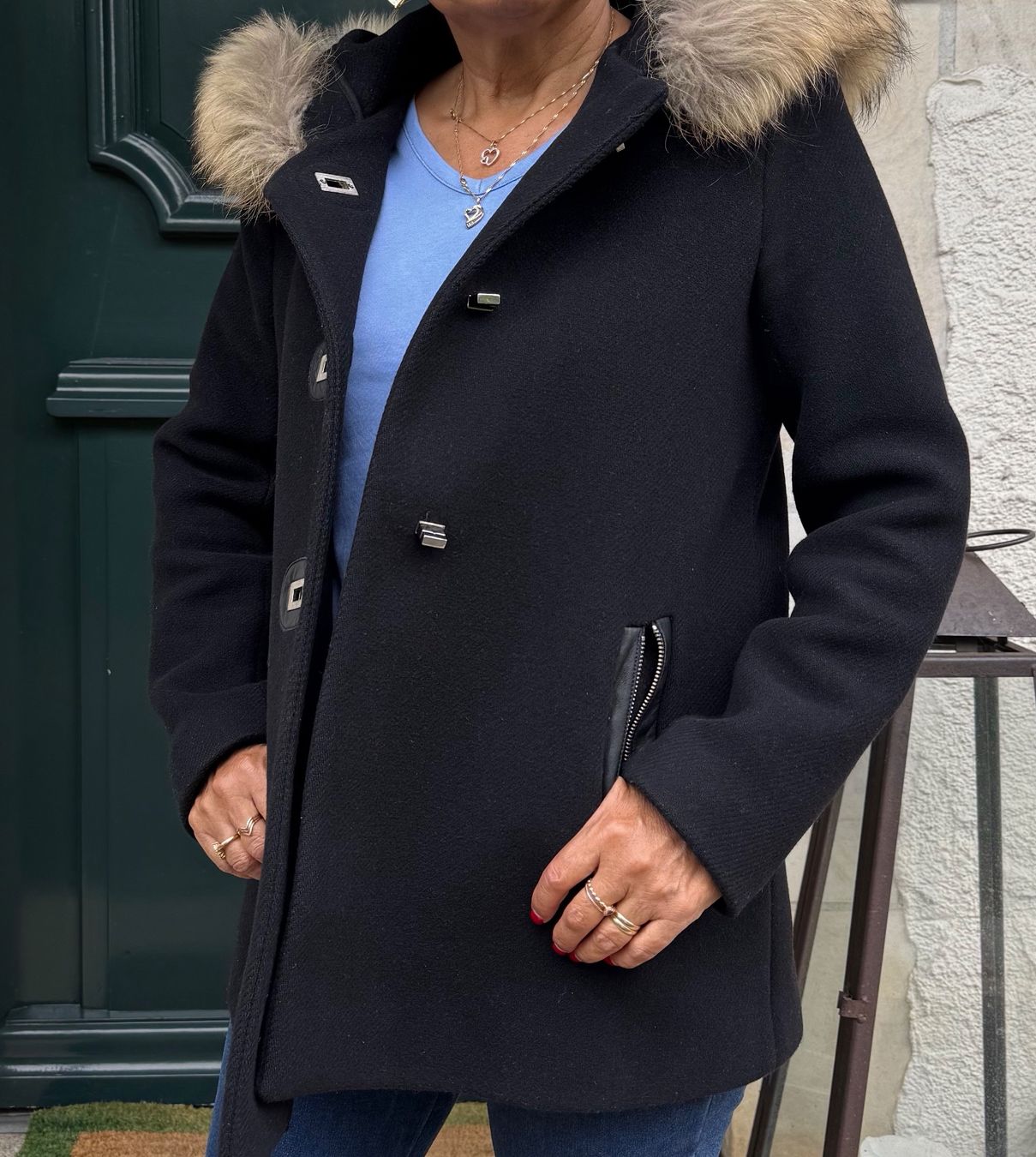 Sandro Jacken: Veste Sandro  noire 36 avec capuchon – Neu (gemäss Beschreibung) aus Genève von fto_sz8d 4