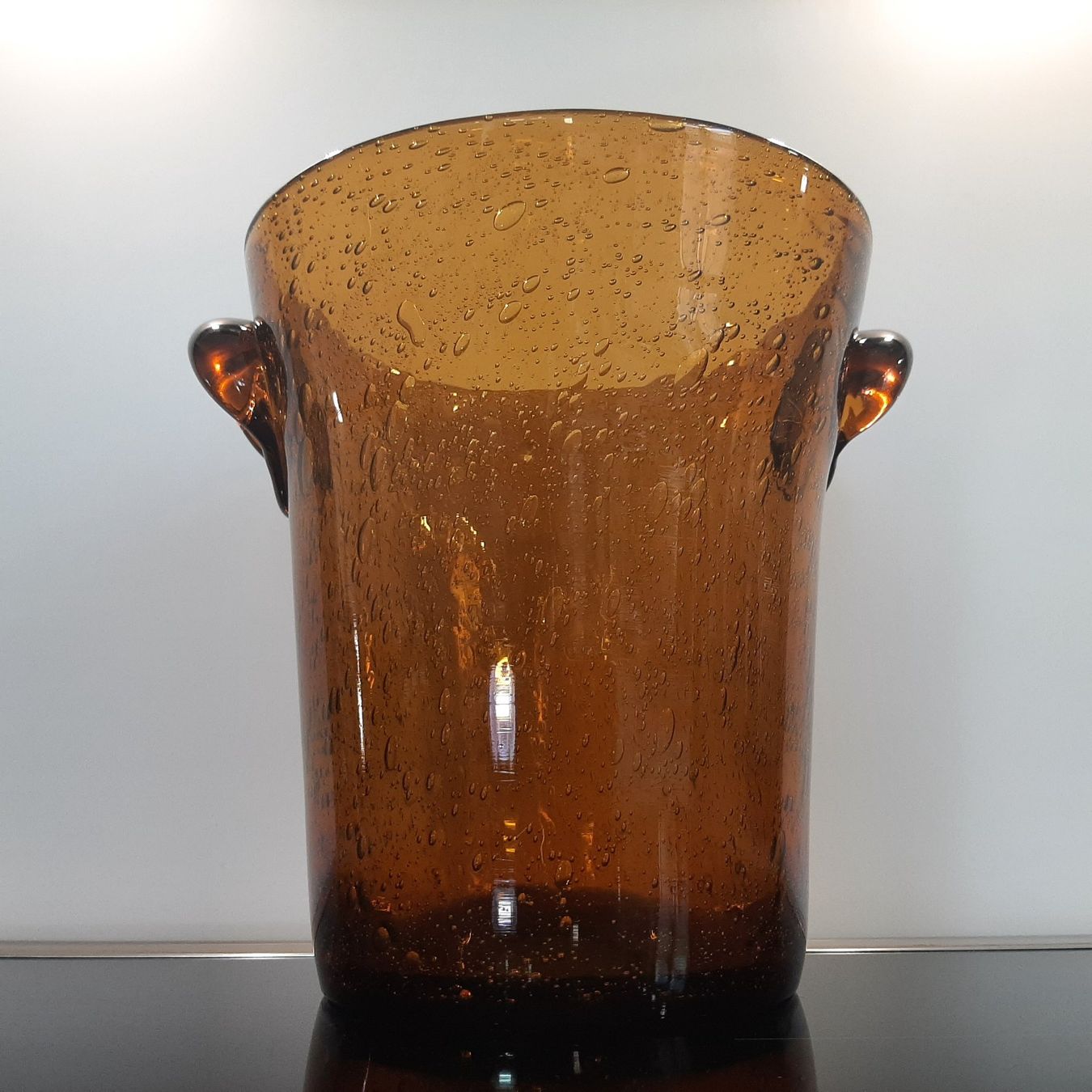 Altro: Biot Glas Champagnerkühler 50er Bernstein Bubble Glas 25 cm – Usato da Erschwil venduto da Karabella 5