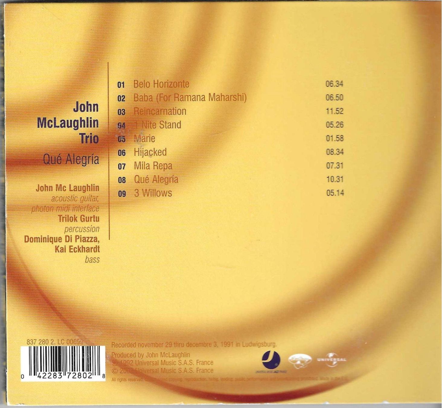 CD: John McLaughlin CD Digipack - Què Alegrìa – Usato da Savagnier venduto da Ne2065 1