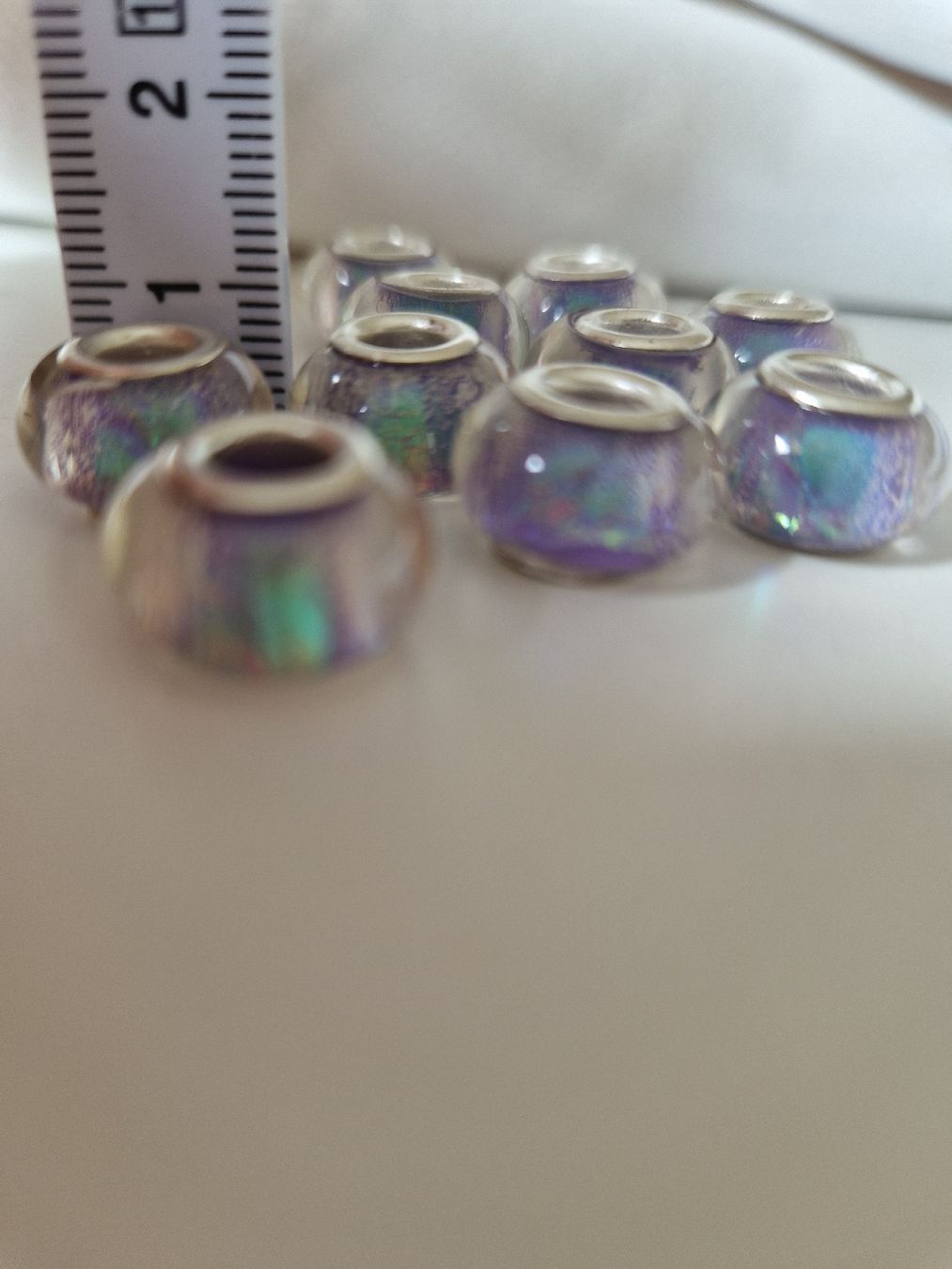 Perle (finte): 10 schöne beads, Perlen, Strass wie Pandora – Nuovo (secondo la descrizione) da Arlesheim venduto da Vera6 2