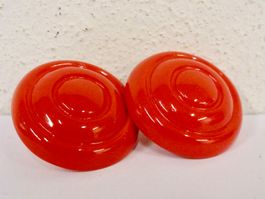 Vintage Ohrclips Clips Ohrschmuck Rot 60er 70er 80er Jahre