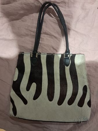 Sac à main Augenthaler & Heberer cuir motif zèbre