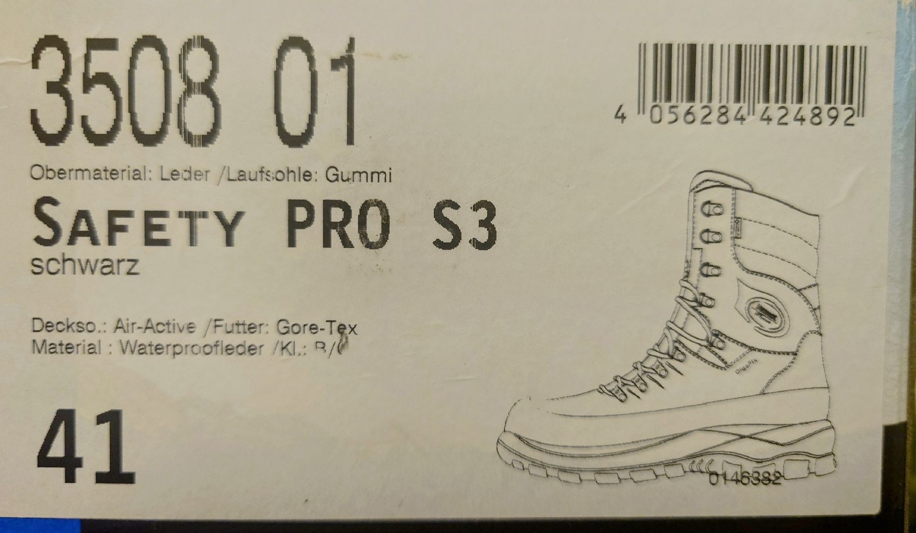 Meindl Scarpe da uomo: Meindl - Safety Pro S3 mit Stahlkappen – Nuovo e nell'imballaggio originale da Worben venduto da Hugo32 6
