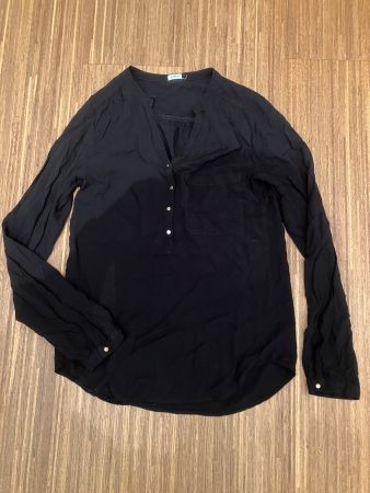 Schwarze Bluse mit langen Ärmeln, Grösse 34/36, Pimkie 🛍️