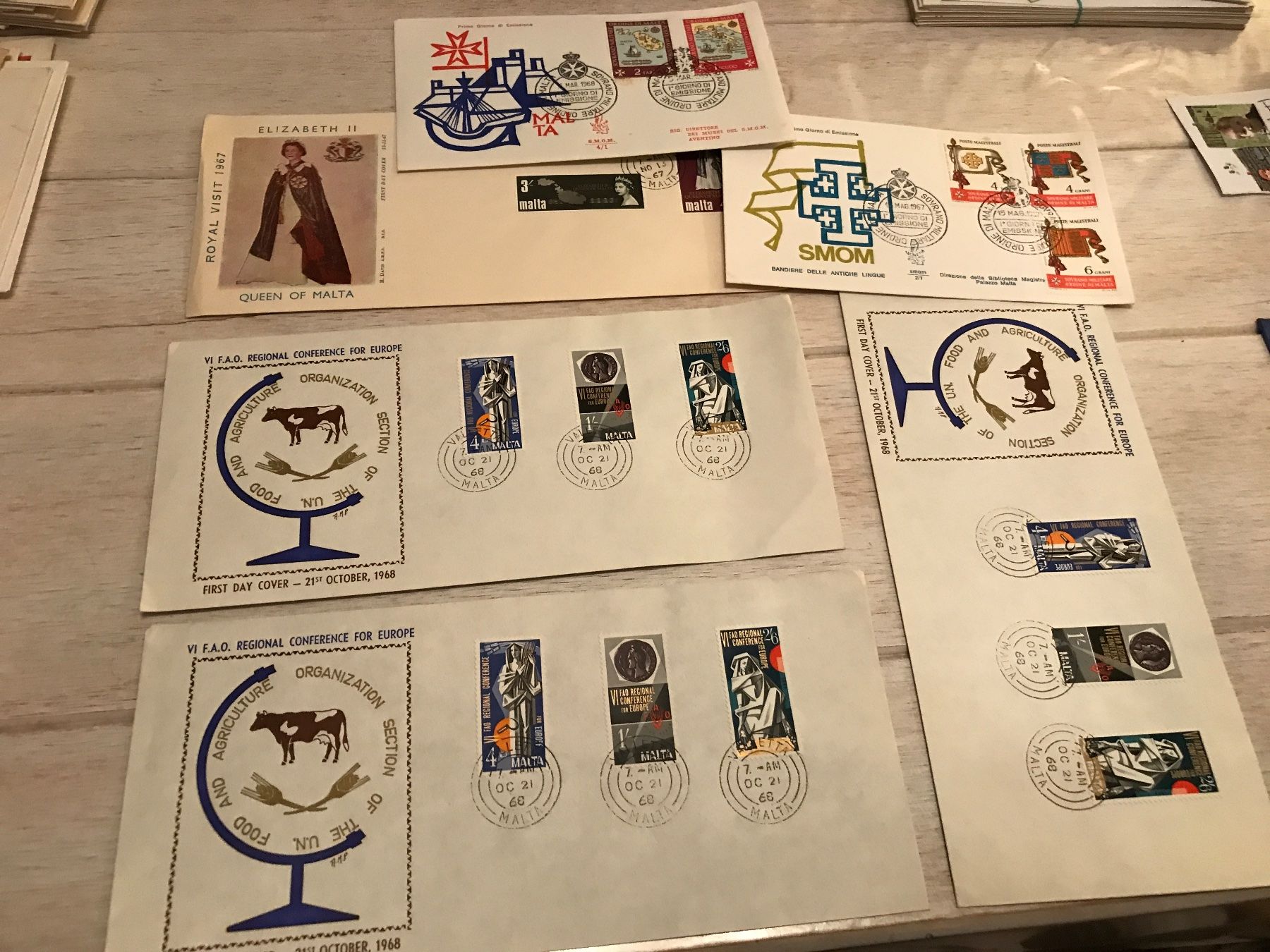 Tutti i francobolli: 70 FDC Europa (200-28) – Usato da St.Gallen venduto da Bigdisch 7