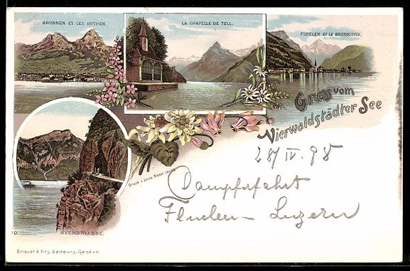Ansichtskarten: Litho Flüelen /Vierwaldstättersee, La  – Gebraucht aus Berlin von bartko-reher