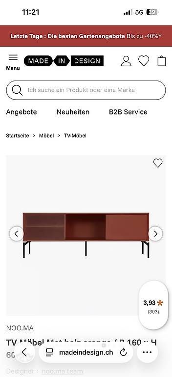 Meubles TV: TV-Möbel von noo.ma – D'occasion à Zürich par MCan