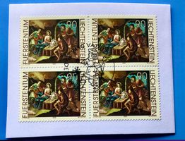 Briefmarken aus Liechtenstein 4 er Block mit Papier 