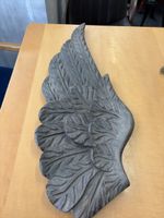 Holzdeko Engel Flügel geschnitzt gebraucht Wanddeko