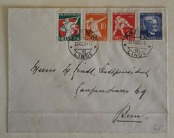 ZB139) 1932, Pro Juventute Satz auf Brief kt. 100.-