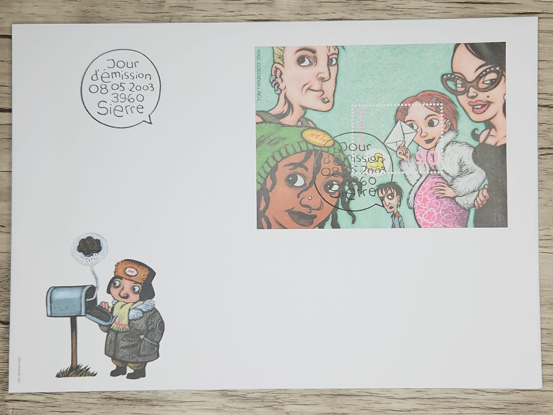Tutti i francobolli: CL04 Enveloppe + Timbre Suisse 2003 – Usato da Cousset venduto da Patrick_Collections