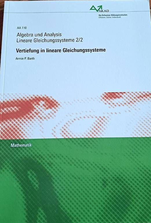 Bücher: AA 110 Algebra  Lineare Gleichungssysteme – Gebraucht aus Bern von Grossenbacher2