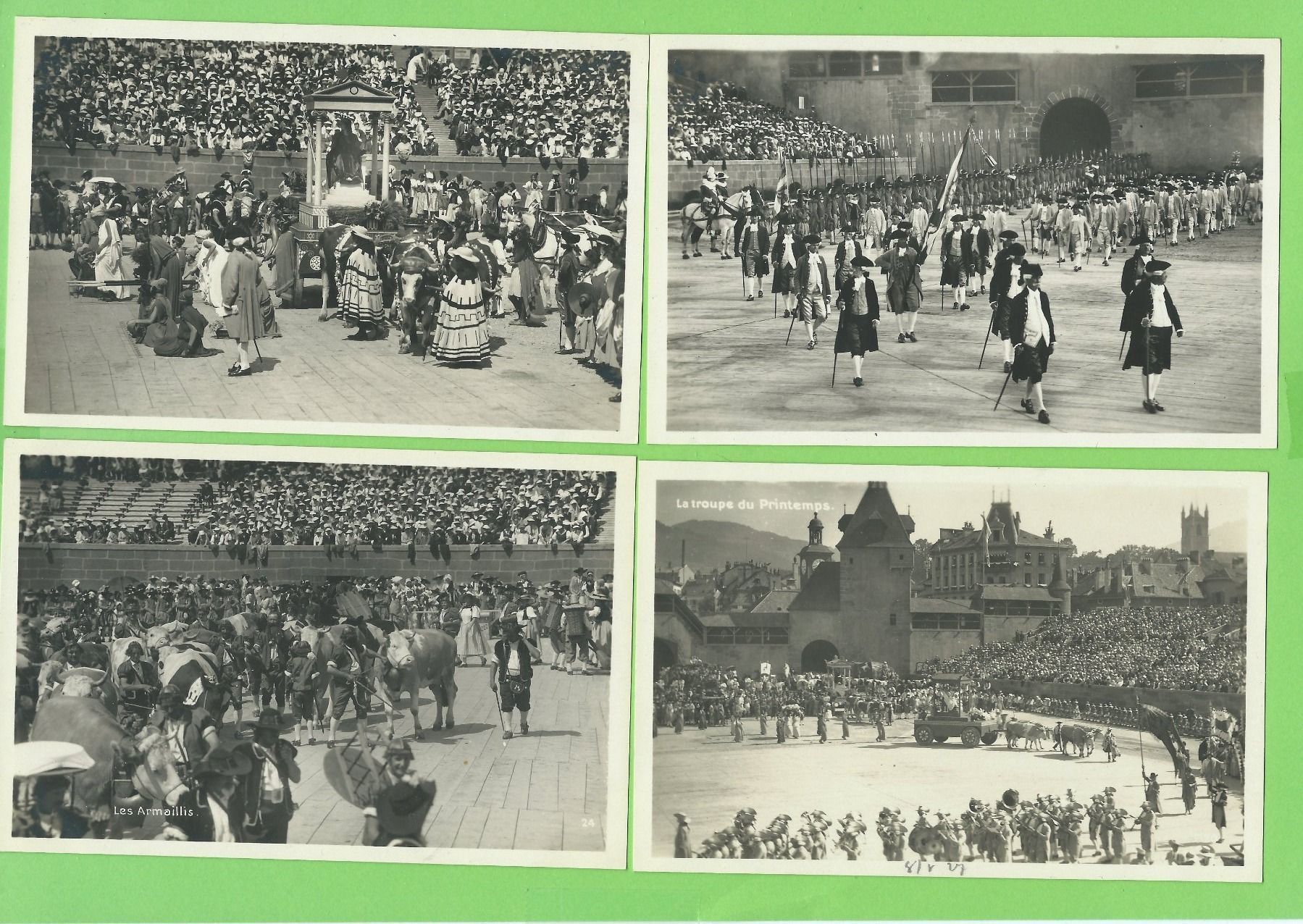 Cartoline postali: Fête des Vignerons 1927, Vevey,  8AK – Usato da Zürich venduto da t24_de 2