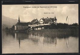 Hurden, Gasthof zum Adler am Ufer des Zu